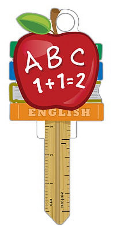 Lucky Line Schlage SC1 Teacher/Apple Key Blank Enamel Coated Printed W, Each