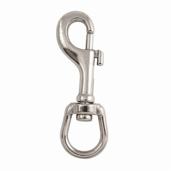 Lucky Line Slide Bolt Snap, SS, 1/2 in Eye Dia 4GGK5