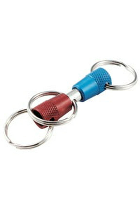 3-Way Pull Apart Keychain,1 Pack, Red, Blue and Silver (71701)