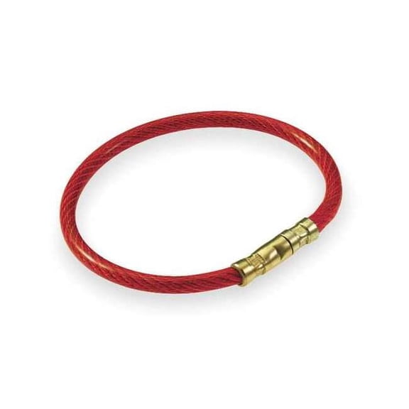 Twisty Key Ring, Blue, Metal, Nylon-Coated Twist Lock, Nylon Coated 5 PK 8113005
