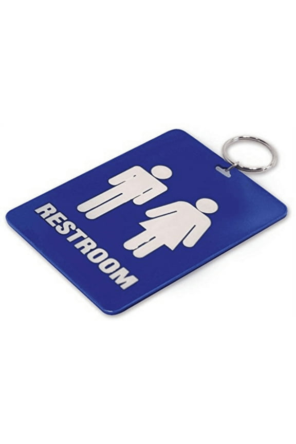 - Unisex Restroom Pass Key Tag, Plastic with Split Key Ring Keychain Identifier for Restaurant, Office, Gas Station, 10 Per Pack (53200)