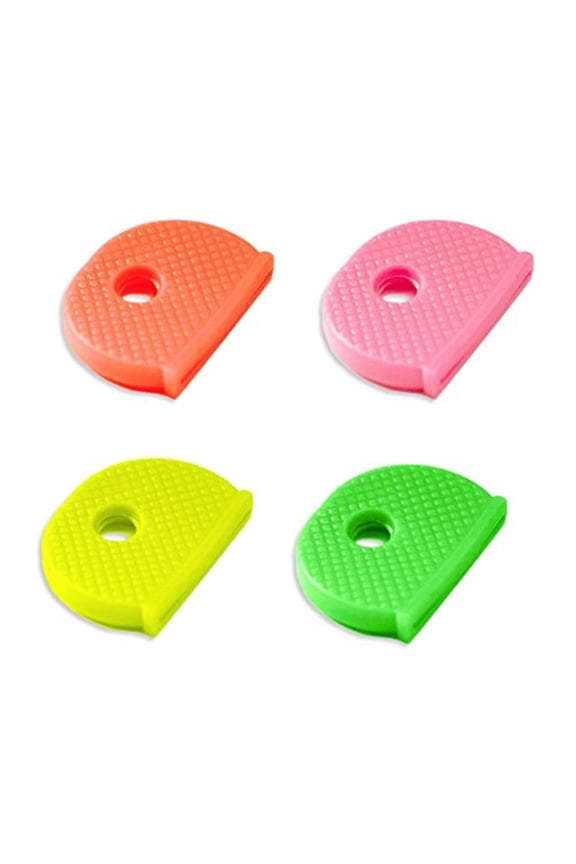 Vinyl Key Identifier Cap, Assorted Neon Colors (4-Pack) 16506
