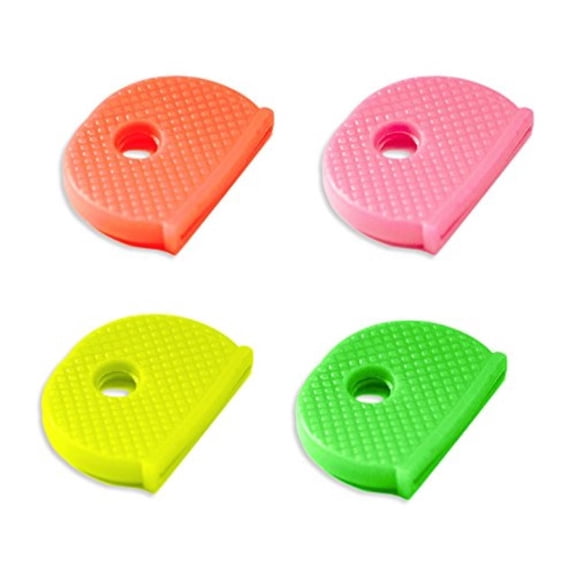 Lucky Line Vinyl Key Identifier Cap, Assorted Neon Colors (4-Pack) 16506