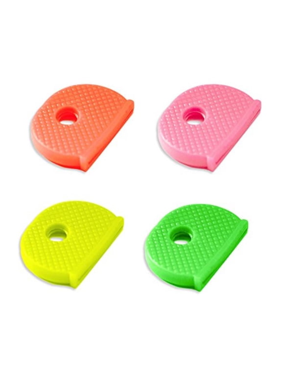 Vinyl Key Identifier Cap, Assorted Neon Colors (4-Pack) 16506