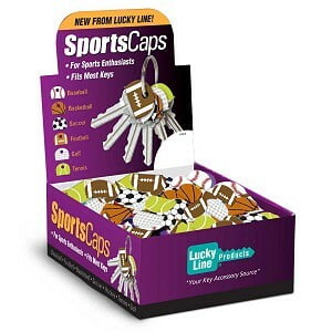 200-pack Lucky Line Vinyl Key Identifier Cap - Sports, Key Tag, Plastic - 200 Pack — Residential Use, Standard Application