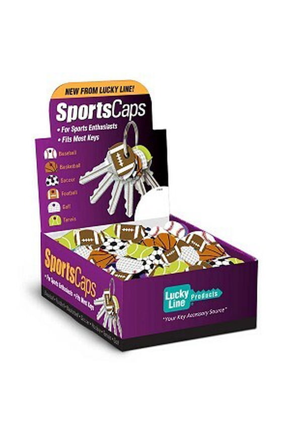 200-pack Lucky Line Vinyl Key Identifier Cap - Sports, Key Tag, Plastic - 200 Pack Residential Use, Standard Application
