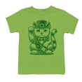 thumbnail image 1 of Lucky Maneki-Neko Cat in Leprechaun Hat St. Patricks Day Youth's T-shirt, 1 of 3