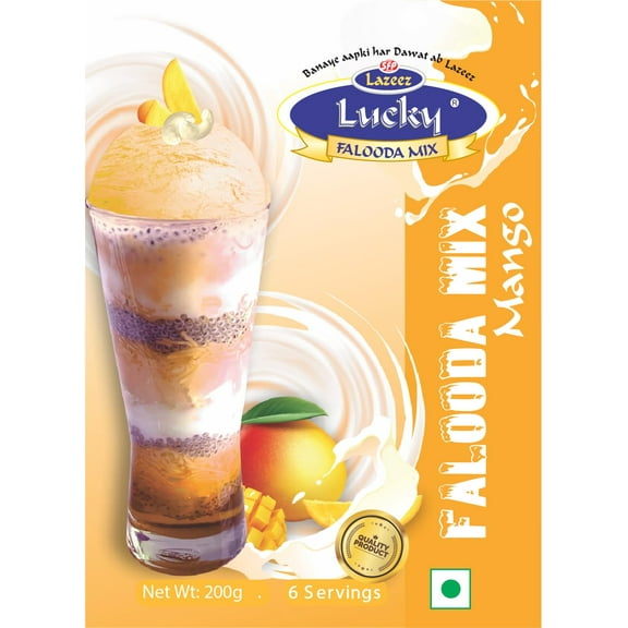 Lucky Masala Falooda Mix Mango Flavor 200 gm Pack of 4