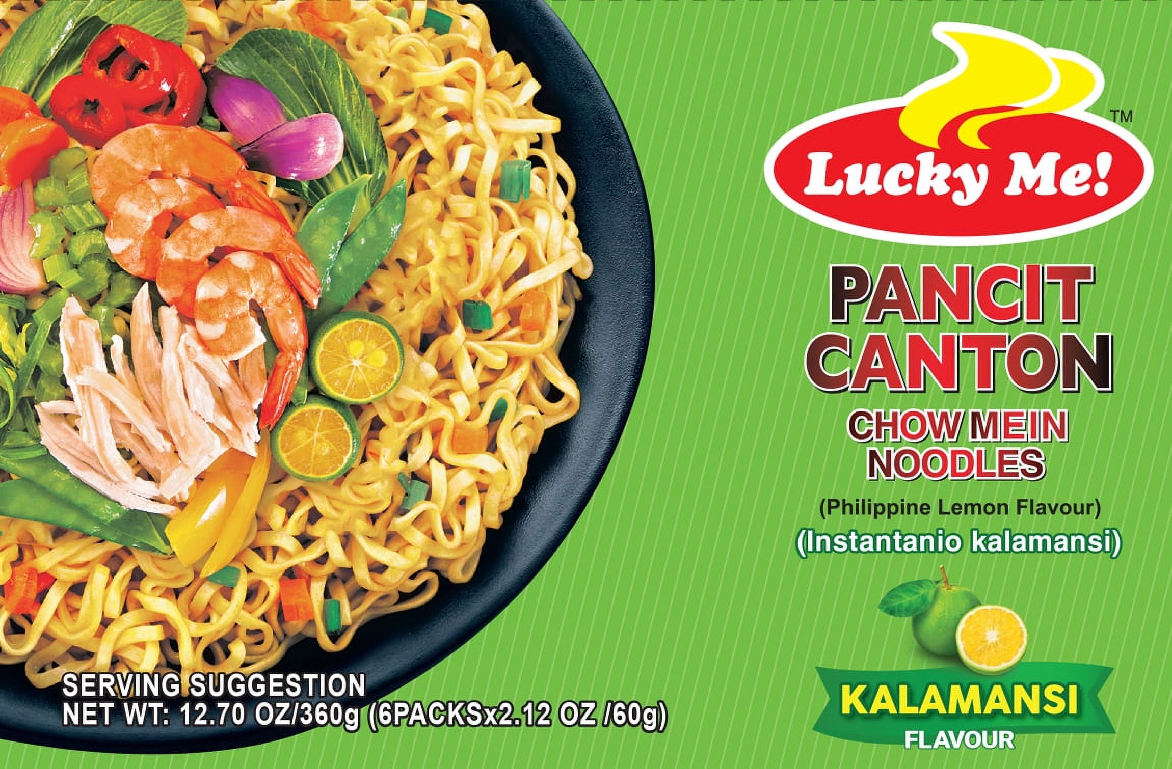 Lucky Me Asian Noodles, Citrus Flavor Chow Mein Pancit