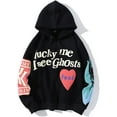 thumbnail image 1 of Lucky Me I Sees Ghosts Sweatshirts Hip Hop Pullover Hooded Heavyweight Hoodie, 1 of 7