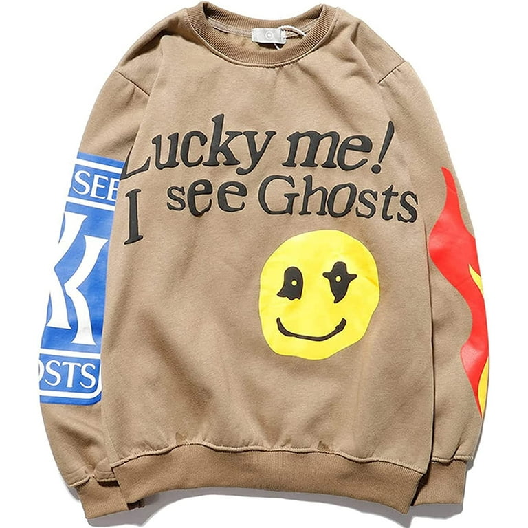 Lucky Me I Sees Ghosts Sweatshirts Hip Hop Pullover Hooded