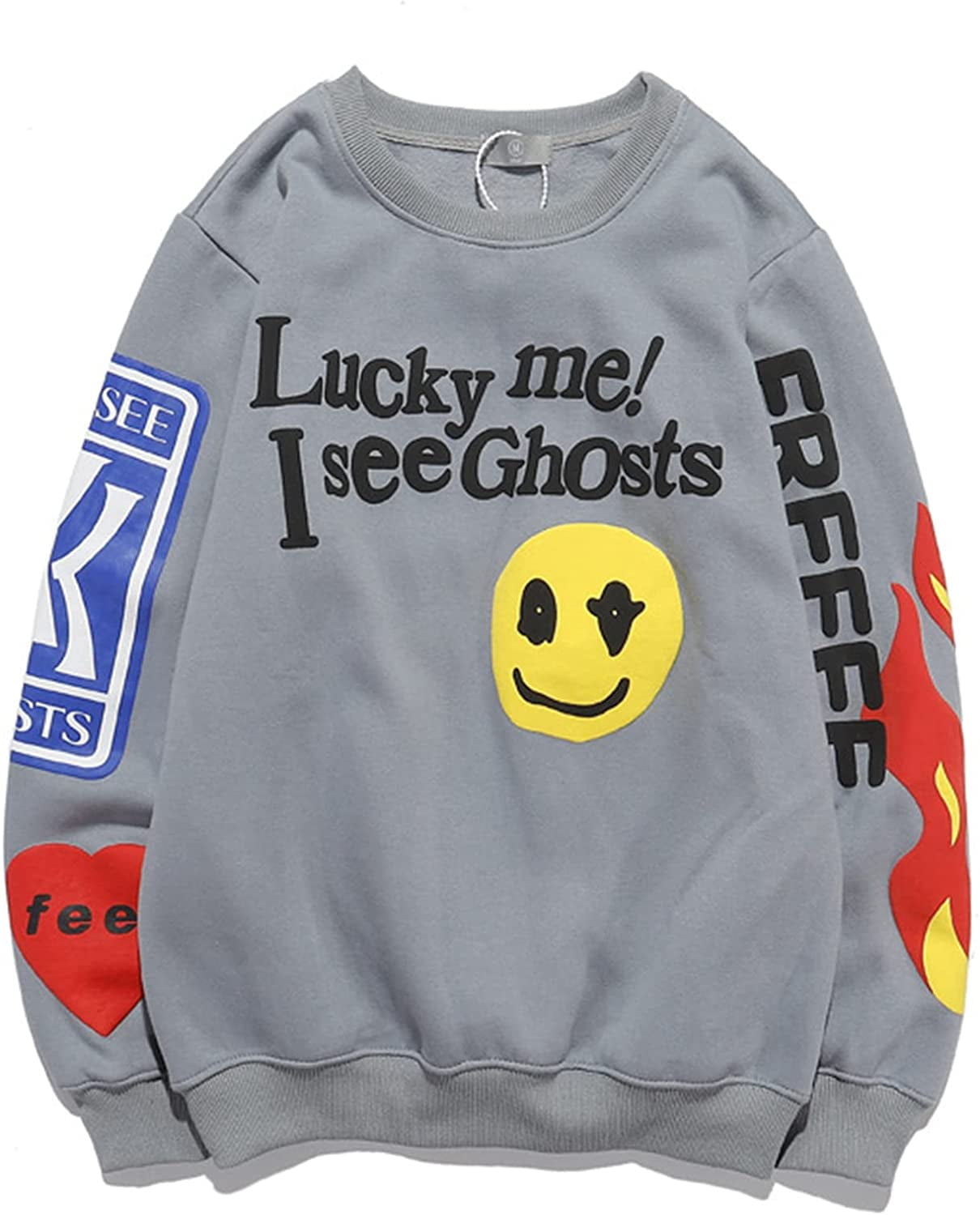 Lucky Me I Sees Ghosts Sweatshirts Hip Hop Pullover Hooded Heavyweight Hoodie