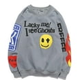 thumbnail image 1 of Lucky Me I Sees Ghosts Sweatshirts Hip Hop Pullover Hooded Heavyweight Hoodie, 1 of 4