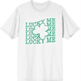 thumbnail image 1 of Lucky Me St. Patrick's Day Adult Short Sleeve Tee-XXL-White, 1 of 3