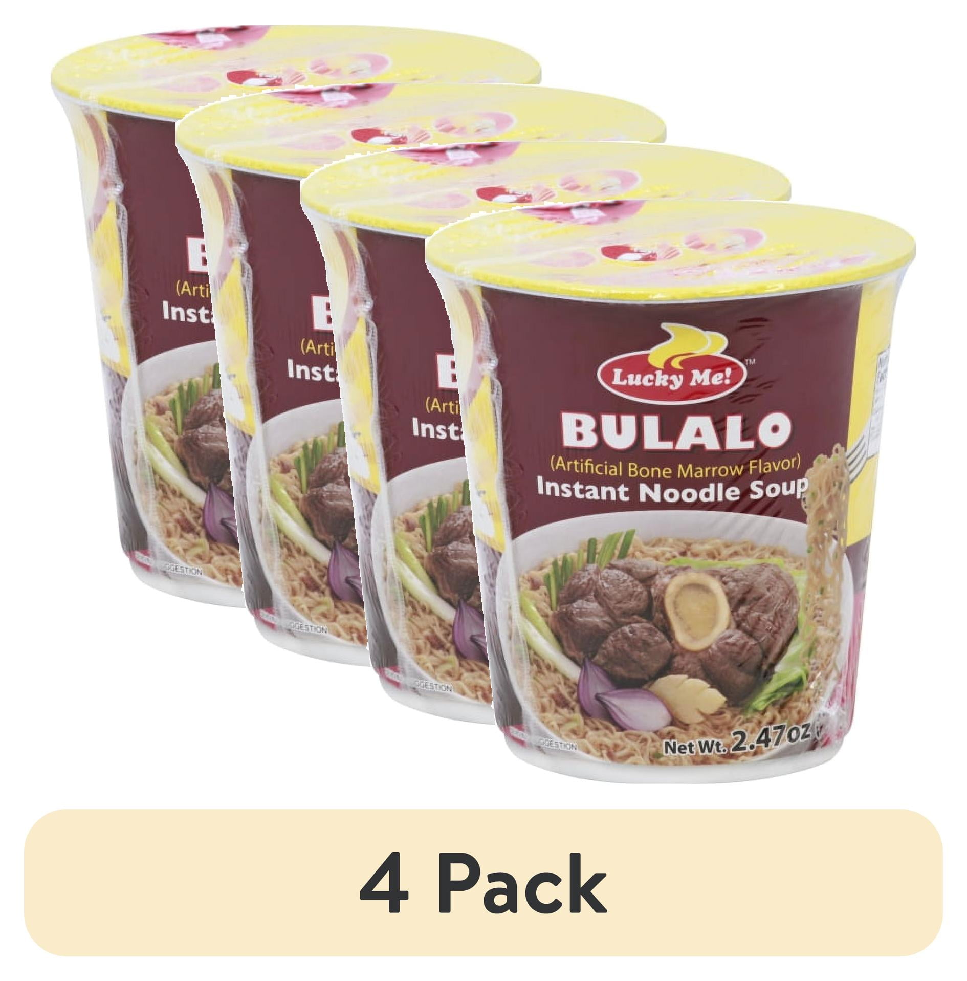 4 pack Lucky Me Supreme Bulalo Instant Mami Noodles 2.54 oz Walmart