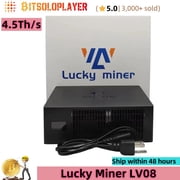Lucky Miner LV08 4.5Th/S Bitcoin Miners Solo Miners SHA256 BM1366 Asic Chip Support BTC BCH Bitcoin Lottery Mining Machine