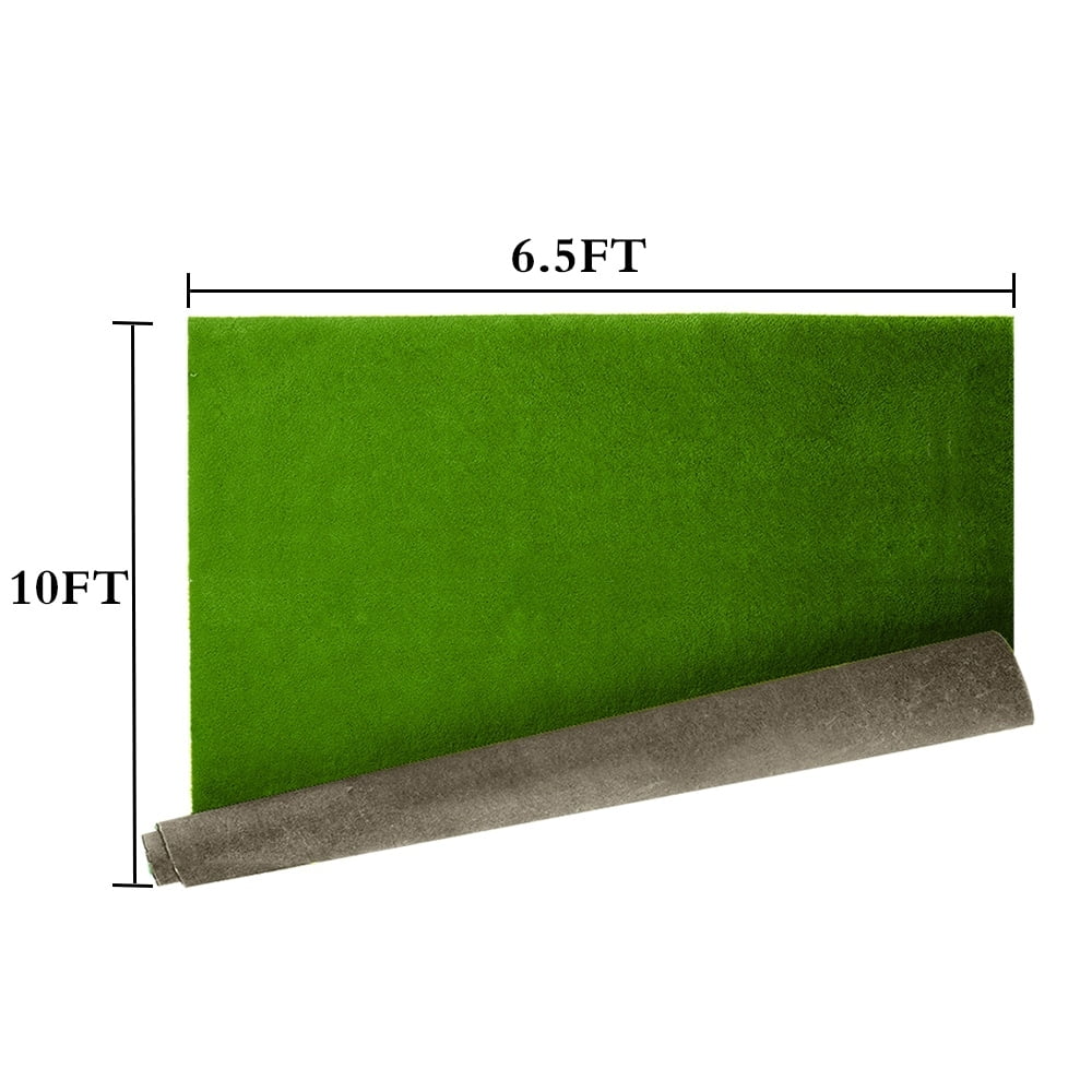 Green Polypropylene Artificial Grass Turf Outdoor Area Rug