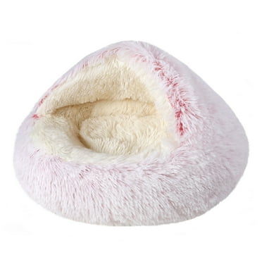 Lucky Monet Cat Cave Bed House Plush Puppy Sleeping Cushion Nest for Indoor Cats