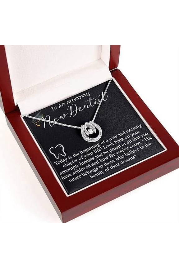 Lucky Necklace Gift For Dentist Gifts For Her Only The Strongest Women Become Dentists Necklace, Dental Pendant, Personalized gift with meassage card