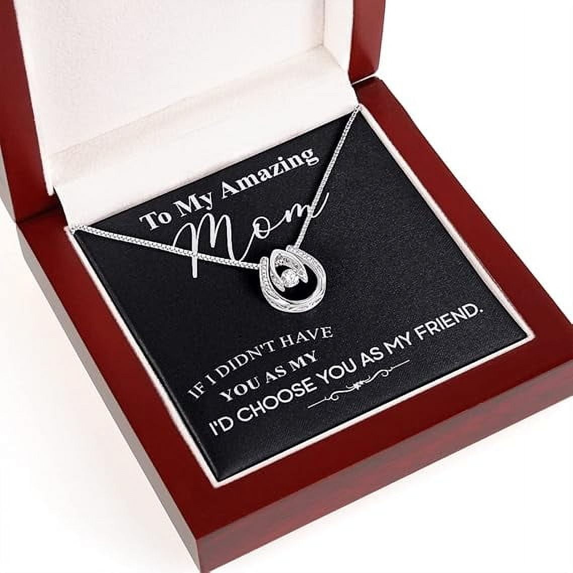Lucky Necklace Personalized Mother's Day gift for Funny Mom Necklace, Mom's gift for Mothers Day, Jewelry for Bonus mom from Daughter and son