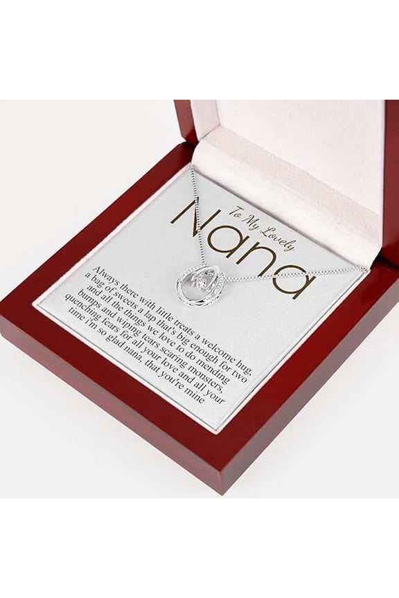 Lucky Necklace Personalized Nana Necklace, Christmas Gift For Grandma Nana, Grandma Jewelry From Grandchildren GrandKids, jewelry for grandmother
