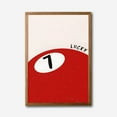 thumbnail image 1 of Lucky Number 7 Minimalist Canvas Wall Art  Modern Billiards Inspired Decor, 1 of 10