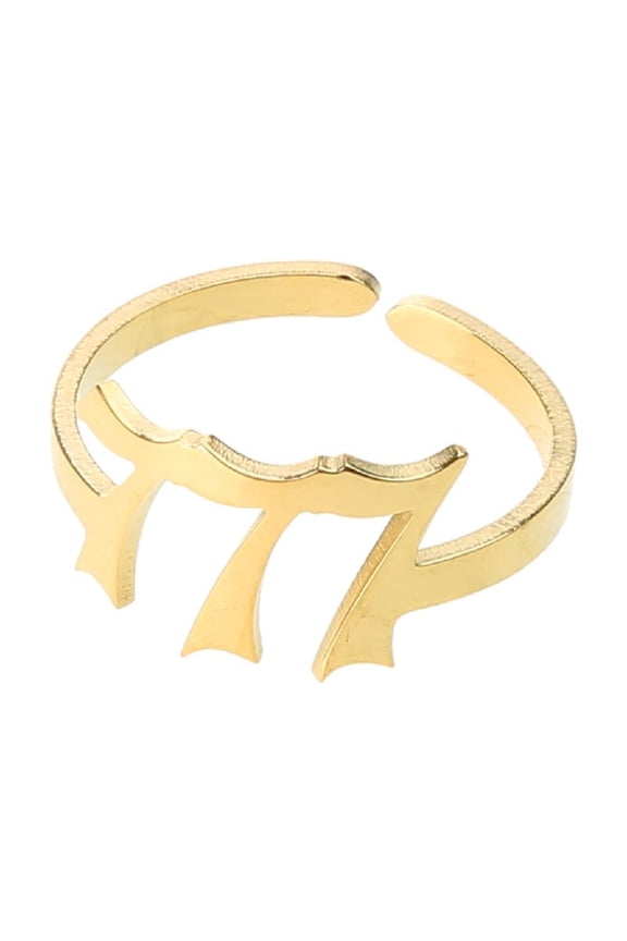 Lucky Number Rings 111-999 Open Adjustable Ring Trendy Dainty Alloy Joint Ring Charm for Women Men Fashion Jewelry