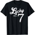 thumbnail image 1 of Lucky Number Seven Distressed Favorite Number Seven T-Shirt, 1 of 3