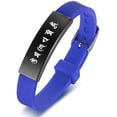 thumbnail image 1 of Lucky Om mani Padme Hum Jewelry Religious Tibetan Blessing Sanskrit Mantra Engraved Bracelet Buddhist Meditation Silicone Strap Wristband Unisex, Adjustable, Blue, 1 of 6