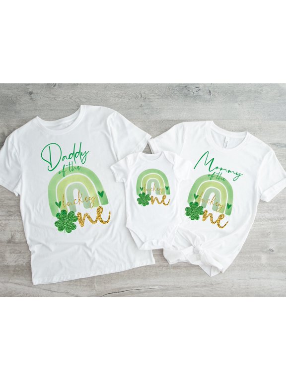 Lucky One First Birthday Shirt St Patricks Day Family Tee