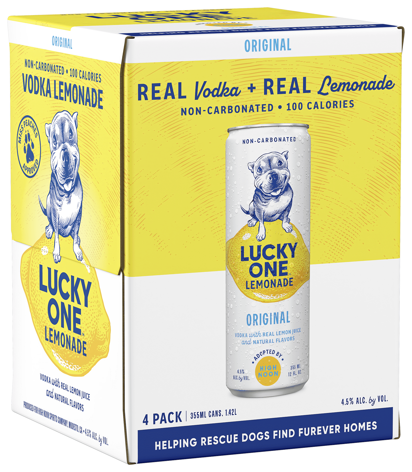 Lucky One Original Vodka Lemonade, 4 Pack, 12 fl oz Single Serve