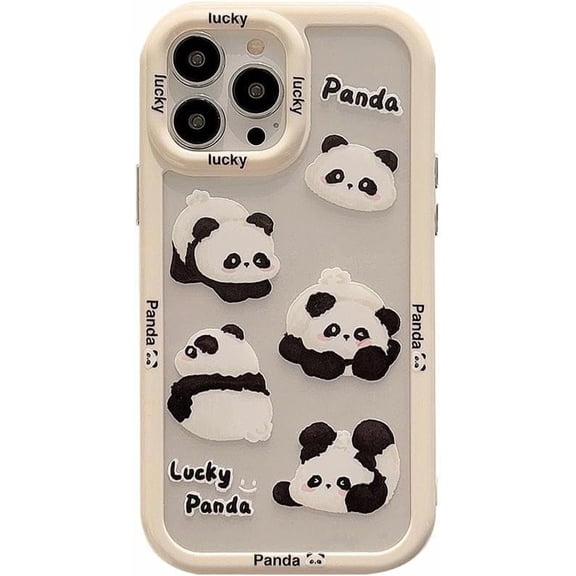 Lucky Panda Clear Soft Case for iPhone (Clear,iPhone 14 Pro)