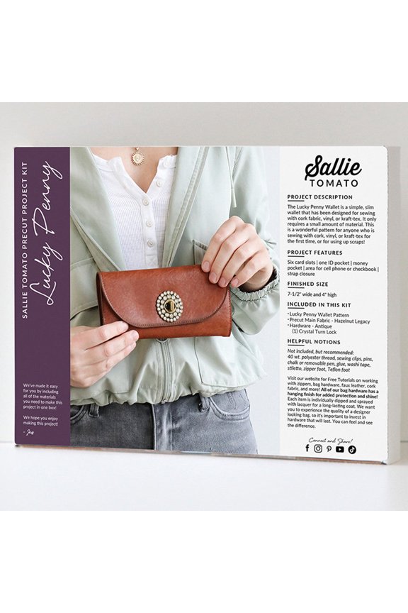 Lucky Penny Wallet Course Kit - Hazelnut Legacy Faux Leather