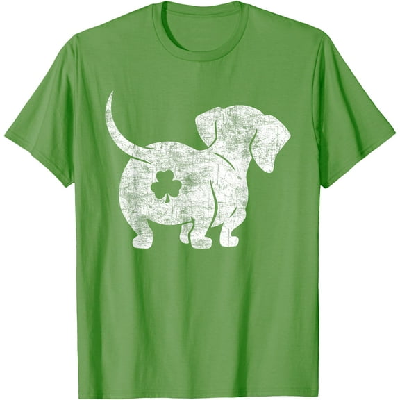 Lucky Pet St. Patricks Day Dachshund Wiener Dog Gifts Unisex T-Shirt for Men Women Kids Toddler,Lime Color,Size 2T