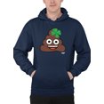 thumbnail image 1 of Lucky Poo Emoji - Fun Clover Charm Design Men's Hoodie, 1 of 4
