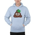 thumbnail image 1 of Lucky Poo Emoji - Fun Clover Charm Design Men's Hoodie, 1 of 4
