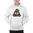 thumbnail image 1 of Lucky Poo Emoji - Fun Clover Charm Design Men's Hoodie, 1 of 4
