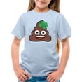 thumbnail image 1 of Lucky Poo Emoji - Fun Clover Charm Design Youth's T-shirt, 1 of 4