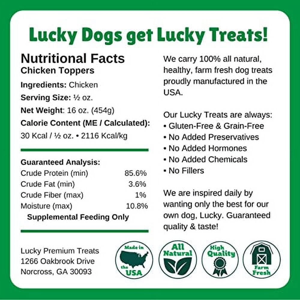 Lucky Premium Chicken Sprinkles Dog Food Toppers Made with Real