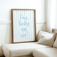 thumbnail image 1 of How Lucky Are We Print, Preppy Light Blue Aesthetic, Cute Girly Dorm Room Decor, Trendy Wall Art, College Apartment Poster,, Unframed Canvas Size 12x18, 1 of 4