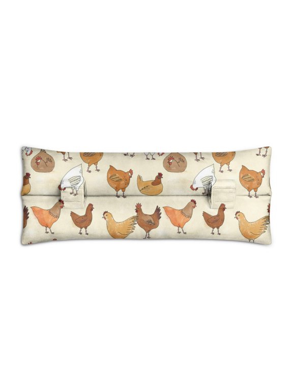Lucky Rainbow Hen Seatbelt Pillow - Post Breast Surgery Comfort Cushion with Watercolor Design