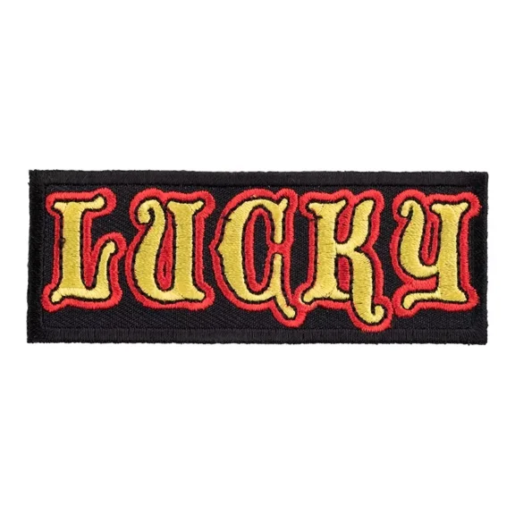 Lucky Red & Yellow Patch, Sayings Patches