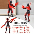 thumbnail image 1 of Lucky Robot 13 Action Figure, Multi-Articular Lucky Mobile Robot T-13, Lucky 13 for Collectors Desktop Decorations,Creative Assembly And Decompression Toys Red, 1 of 6