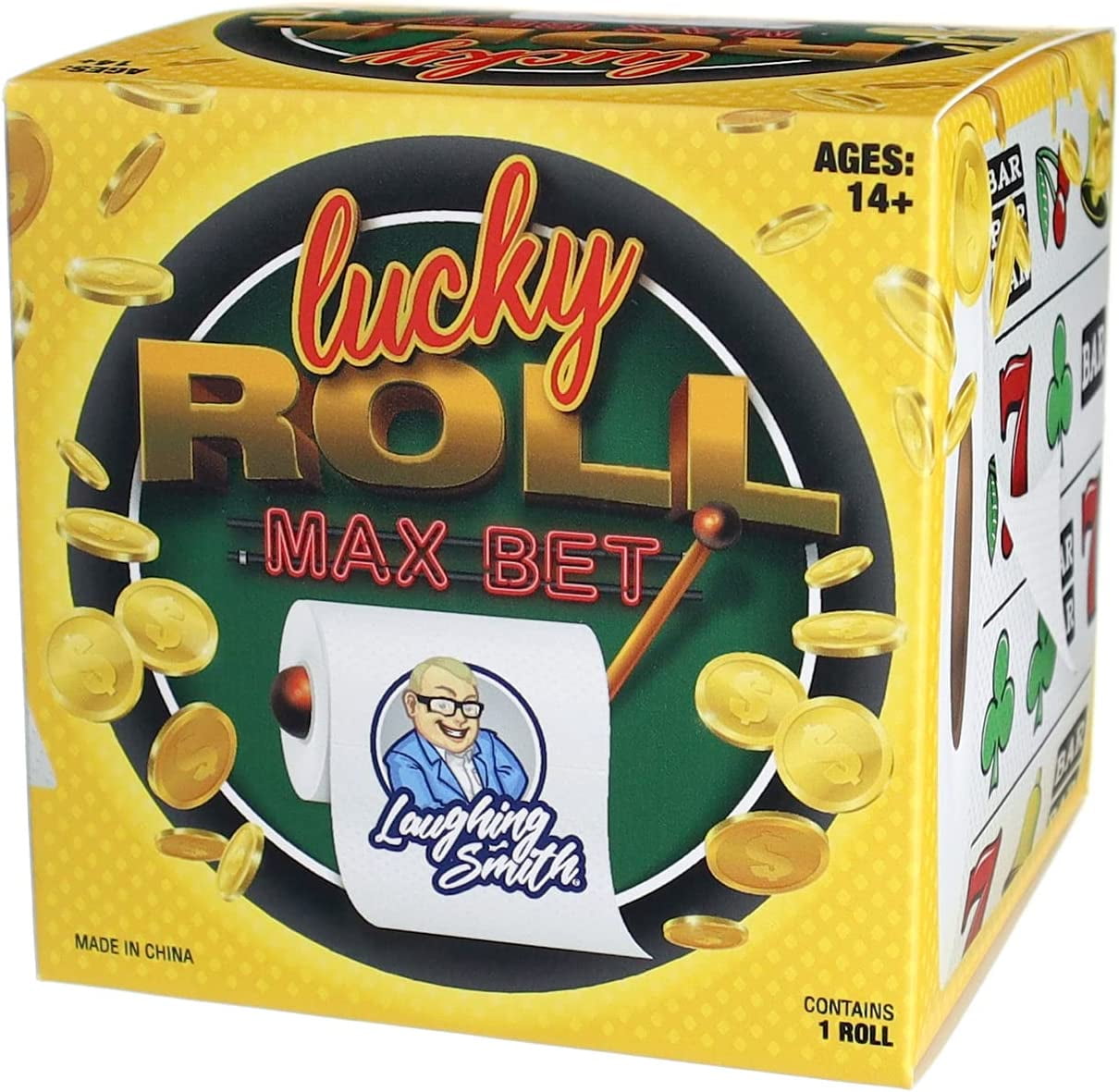 Lucky Roll Max Bet Novelty Toilet Paper - Casino Gambling Gifts - Slot Machine Themed Gift