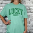 thumbnail image 1 of Lucky Season St. Patrick's Day Comfort Colors Shirt, Retro Lucky St. Patty's Day T-shirt, Funny St. Patrick's Day Graphic T-Shirt Design (Colors:Island Reef; Sizes:L;), 1 of 2