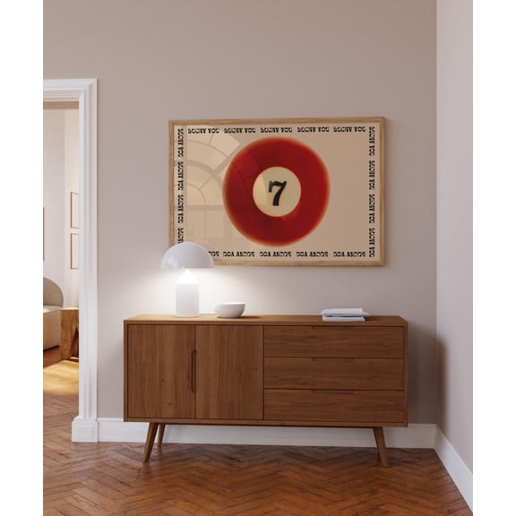 Lucky Seven Pool Ball Retro Billiards Poster Unframed Paper Print