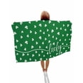 thumbnail image 1 of Lucky Shamrock, Beach Towels Oversized Super Absorbent, St. Patrick's Day Irish Clover Green Lightweight Bath Towel Quick Dry Sets For Bathroom/Pool/Rv Camping/Beach Play/Gym Room/Picnic 31"x62", 1 of 8