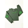 thumbnail image 1 of Lucky Shamrock Elbow Graphic Fleece Sweatshirts., 1 of 9