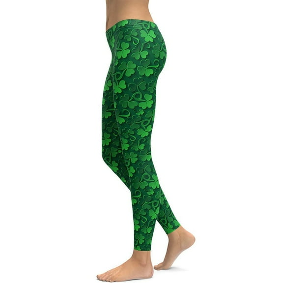Lucky Shamrock Leggings Size: XS for Women | FIERCEPULSE
