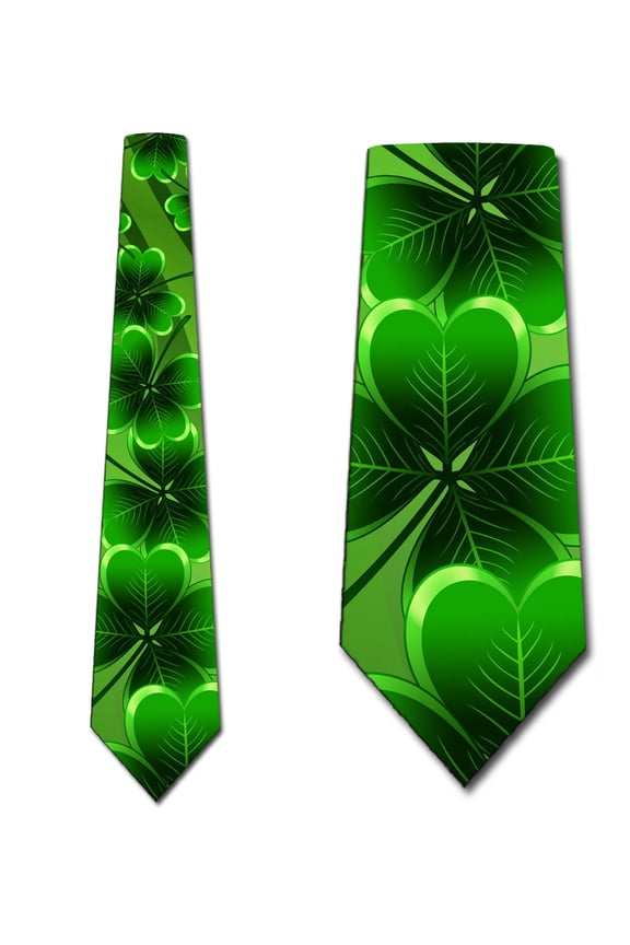 Lucky Shamrock St. Patrick's Day Ties Necktie Mens Tie by Three Rooker